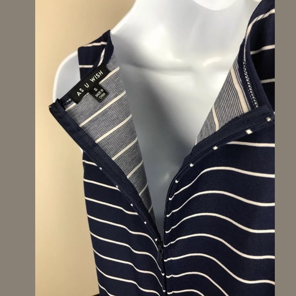 As U Wish Navy Dress Size S NWT - Picture 5 of 5